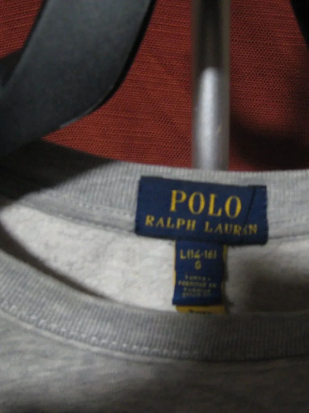 Polo Ralph Lauren Varsity Polo Bear Grey Sweatshirt Boys L 14-16 Crewneck